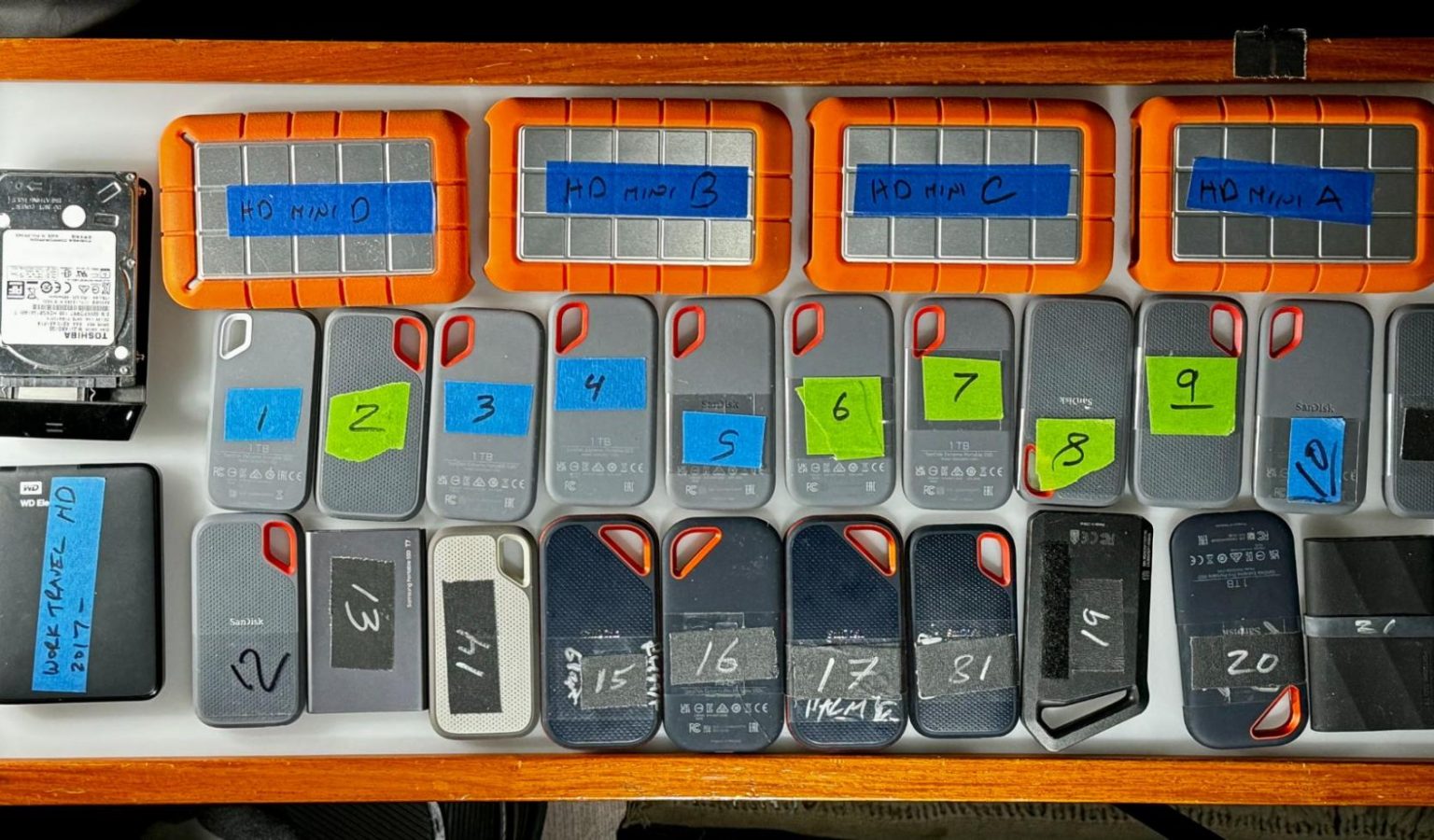 kira-chris-case-study-image2 Chris Morris' collection of portable and flash drives